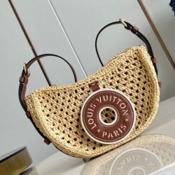 LV Croissant MM Borse Imitazioni Raffia Naturale M24811 Replica qualità specchio Replica Perfette LV Croissant MM Borse Imitazioni Raffia Naturale M24811 imitazioni