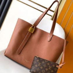 Replica Perfette Borsa Louis Vuitton Low Key Cabas MM Marrone M25342 imitazioni