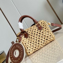 LV Nano Speedy Bora Pari all'originale replica Raffia Naturale M83525 Replica qualità specchio Replica Perfette LV Nano Speedy Bora Pari all'originale replica Raffia Naturale M83525 imitazioni