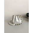 Borse Imitazioni a Secchiello Dior Piccola Jolie Pelle di Agnello Macrocannage Bianco