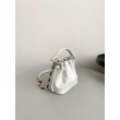 Borse Imitazioni a Secchiello Dior Piccola Jolie Pelle di Agnello Macrocannage Bianco