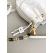 Borse Imitazioni a Secchiello Dior Piccola Jolie Pelle di Agnello Macrocannage Bianco