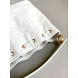 Borse Imitazioni a Secchiello Dior Piccola Jolie Pelle di Agnello Macrocannage Bianco