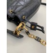 Borsa a Secchiello Dior Piccola Jolie Pelle di Agnello Macrocannage Nero