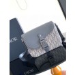 Borse Replica a tracolla Dior Small Saddle Jacquard obliquo grigio e pelle di vitello