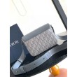 Borse Replica a tracolla Dior Small Saddle Jacquard obliquo grigio e pelle di vitello