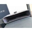 Borse Replica a tracolla Dior Small Saddle Jacquard obliquo grigio e pelle di vitello