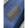 Borsa Dior 30 Montaigne East-West con catena Blue Denim Oblique Jacquard