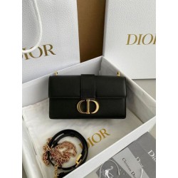Borsa Dior 30 Montaigne East-West con catena Pelle di vitello nera