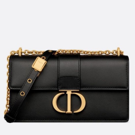 Borsa Dior 30 Montaigne East-West con catena Pelle di vitello nera