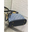 Borsa Dior C'est Media Jacquard Blu Denim Obliquo