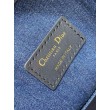 Borsa Dior C'est Media Jacquard Blu Denim Obliquo