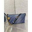 Borsa Dior Diorstar Hobo con catena Blue Denim Oblique Jacquard