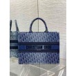 Borsa Dior grande Book Tote Blue Denim Oblique Jacquard