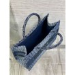 Borsa Dior grande Book Tote Blue Denim Oblique Jacquard