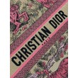 Borsa Dior grande Dioriviera Book Tote in rafia con ricamo Toile de Jouy Sauvage rosa