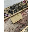 Borsa Dior grande Dioriviera Book Tote in rafia con ricamo Toile de Jouy Sauvage rosa