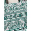 Qualità superiore replica Dior media Dioriviera Book Tote Aquamarina Ricamo Toile de Jouy