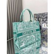 Qualità superiore replica Dior media Dioriviera Book Tote Aquamarina Ricamo Toile de Jouy