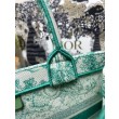 Qualità superiore replica Dior media Dioriviera Book Tote Aquamarina Ricamo Toile de Jouy