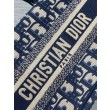 Borsa Dior Mini Book Tote con tracolla Ricamo Dior Oblique blu