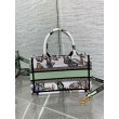 Borsa Dior Mini Book Tote con tracolla Ricamo Toile de Jouy Messico bianco