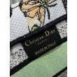 Borsa Dior Mini Book Tote con tracolla Ricamo Toile de Jouy Messico bianco