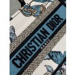 Imitazioni borse griffate Dior Mini Book Tote con tracolla Ricamo Toile de Jouy Messico blu