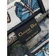 Imitazioni borse griffate Dior Mini Book Tote con tracolla Ricamo Toile de Jouy Messico blu