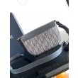 Borsa Dior Mini Saddle Messenger Grigio Obliquo Jacquard e pelle di vitello