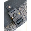 Borsa Dior Mini Saddle Messenger Grigio Obliquo Jacquard e pelle di vitello