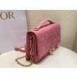 Borsa Dior Miss Dior con manico superiore Melocoton Rosa Cannage Agnello