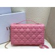Borsa Dior Miss Dior con manico superiore Melocoton Rosa Cannage Agnello