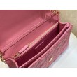 Borsa Dior Miss Dior con manico superiore Melocoton Rosa Cannage Agnello
