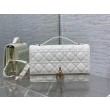 Borsa Dior Miss Dior con manico superiore Pelle di agnello Cannage bianca