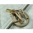 Borsa Dior Miss Dior con manico superiore Pelle di agnello Cannage bianca