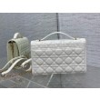 Borsa Dior Miss Dior con manico superiore Pelle di agnello Cannage bianca
