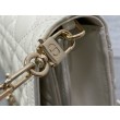Borsa Dior Miss Dior con manico superiore Pelle di agnello Cannage bianca