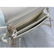 Borsa Dior Miss Dior con manico superiore Pelle di agnello Cannage bianca