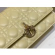 Borse Firmate Replica Dior Miss Dior con manico superiore Pelle di agnello Cannage giallo pastello