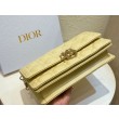 Borse Firmate Replica Dior Miss Dior con manico superiore Pelle di agnello Cannage giallo pastello