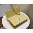 Borse Firmate Replica Dior Miss Dior con manico superiore Pelle di agnello Cannage giallo pastello