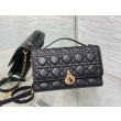 Borsa Dior Miss Dior con manico superiore Pelle di agnello Cannage nera