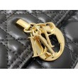 Borsa Dior Miss Dior con manico superiore Pelle di agnello Cannage nera