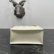 Borsa Dior piccola book tote con tracolla Pelle di vitello macrocannage bianca