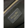 Qualità superiore replica Dior piccola book tote con tracolla Pelle di vitello macrocannage nera