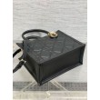 Qualità superiore replica Dior piccola book tote con tracolla Pelle di vitello macrocannage nera