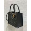 Qualità superiore replica Dior piccola book tote con tracolla Pelle di vitello macrocannage nera