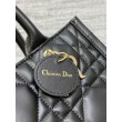 Qualità superiore replica Dior piccola book tote con tracolla Pelle di vitello macrocannage nera