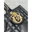 Qualità superiore replica Dior piccola book tote con tracolla Pelle di vitello macrocannage nera